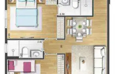Apartamento à venda, 2 quartos, 1 suíte, 1 vaga, santa maria - são caetano do sul/sp