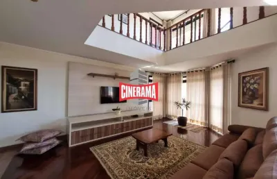 Apartamento duplex à venda, 5 quartos, 5 suítes, 6 vagas, vila bastos - santo andré/sp