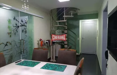 Cobertura à venda, 3 quartos, 1 suíte, 2 vagas, casa branca - santo andré/sp