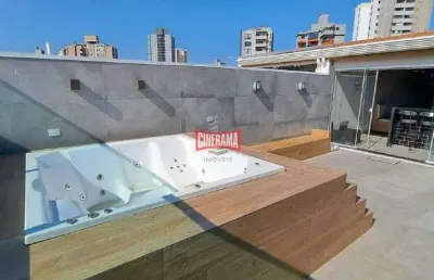 Cobertura à venda, 2 quartos, 1 suíte, 2 vagas, vila valparaíso - santo andré/sp