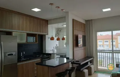 Apartamento mobiliado c/ 2 dorms. cond. address granja vianna