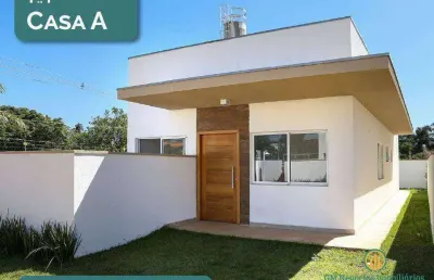 Casa térrea nova, 3 dormitorios(1suíte) quintal, estilo moderno condominio