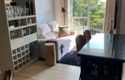 Belíssimo apartamento mobiliado no miolo da granja viana
