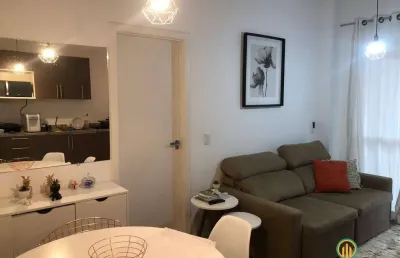 Charmoso apartamento 100% mobiliado - cond address granja vianna