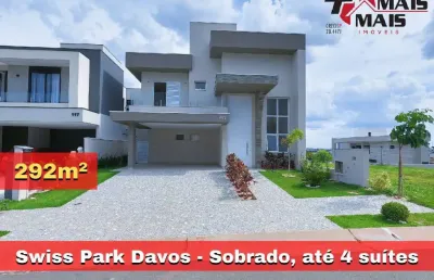 Davos swiss park sobrado, até 4 suítes, escritório, piscina, banheira