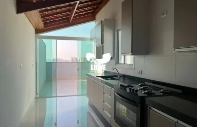 Cobertura com 2 quartos à venda na rua anhanga, 135, vila alzira, santo andré por r$ 450.000