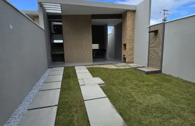Casa plana pronta para morar no bairro jagurussu - fortaleza