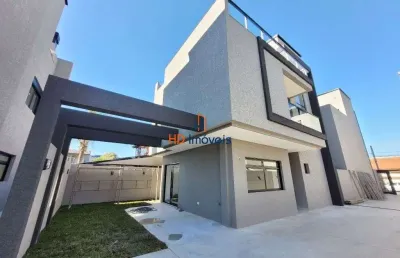 Sobrado interno com 3 quartos| terraço com churrasqueira | hauer - curitiba/pr