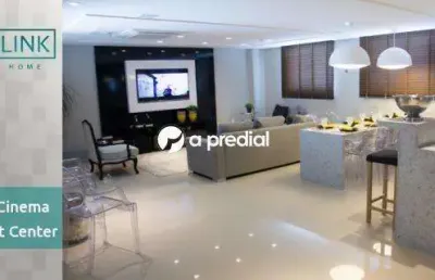 Apartamento na planta star, com 44,97 m2, mobiliado, parcial dispoem de 02 quartos e 01 banheiro social, ampla sala integrada a cozinha americana e um