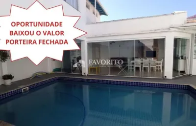 Casa térrea com piscina em atibaia porteira fechada