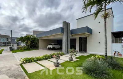 Residencial damha, casa com 3 suítes na barra dos coqueiros, próxima ao shopping barra park