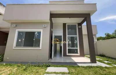 Linda casa linear independente com 03 quartos á venda, 72 m² - residencial rio das ostras - rio das ostras/rj