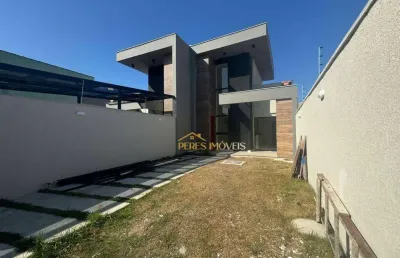 Casa de alto padrão com 3 suites à venda no centro de rio das ostras, com 108 m² por r$ 720.000