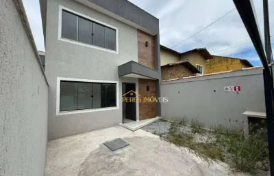 Oportunidade! casa duplex na primeira quadra da rodovia com 3 quartos à venda - r$450.000,00 - village rio das ostras - rio das ostras/rj