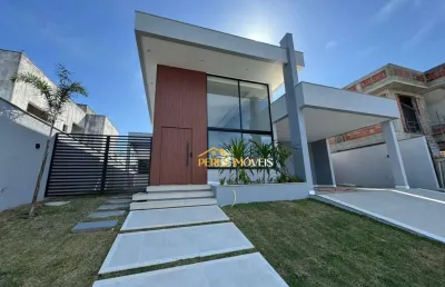 Casa linear alto padrão com 3 quartos à venda, 212 m² - alphaville fase ii - rio das ostras/rj