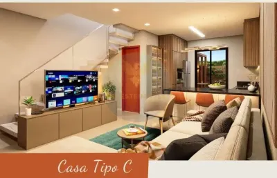Casa em condomínio fechado com 3 quartos à venda na rua dos agrimensores, 308, chácara ondas verdes, cotia, 66 m2 por r$ 430.151