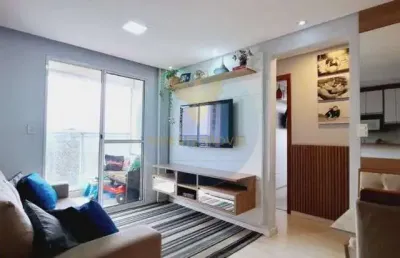Apartamento mobiliado na granja viana com lazer completo