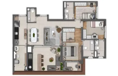 Apartamento com 3 quartos à venda em mirandópolis - sp