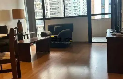 Apartamento mobiliado um dormitorio centro alphaville 61m2