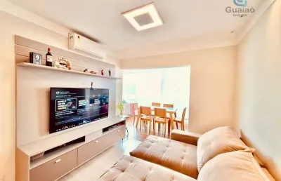 Alugo espetacular apartamento mobiliado, 03 dormitórios, lazer completo, 02 vagas de garagem, campo grande em santos