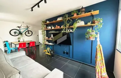 Apartamento para venda em santos, embaré, 2 dormitórios, 1 banheiro, 1 vaga