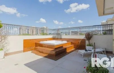 Cobertura à venda no bairro higienópolis com 225m² e 3 dormitórios/quartos disponíveis