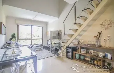 Apartamento cobertura à venda em petrópolis com 102m² e 1 dormitório/quartos