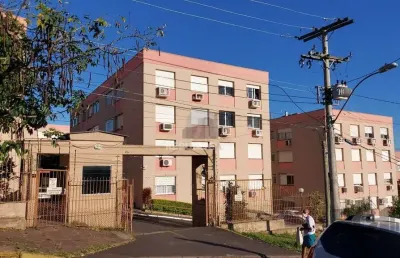 Apartamento de dois dormitórios com uma vaga de garagem no bairro cristal em por