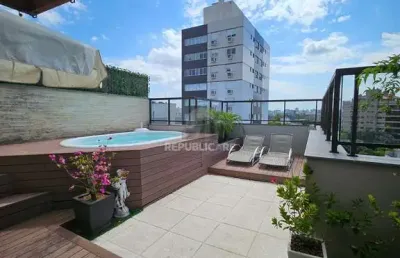 Apartamento cobertura à venda no bairro petrópolis com 208 m² e 3 dormitórios/quartos.