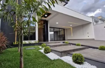 Bela casa de alto padrão localizada no setor moinho dos ventos goiânia com 4 suítes plenas