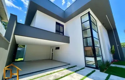 Casa em construção em condomínio fechado no américa em joinville, 3 suítes, 2 vagas cobertas