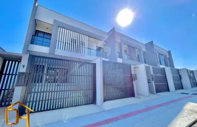 Sobrado geminado fase final de construção com 1 suíte mais 2 quartos e 2 vagas de garagem