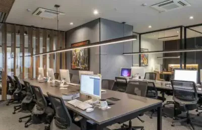 Sala comercial para locação - jardim aquárius mobiliada