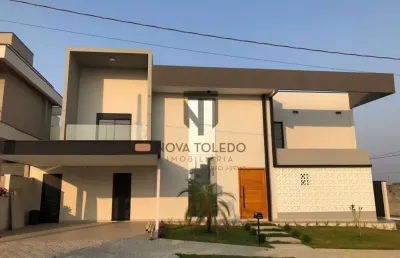 Sobrado moderno em condomínio fechado á venda - 5 dormitórios - 3 suítes - reserva floresta - sjc