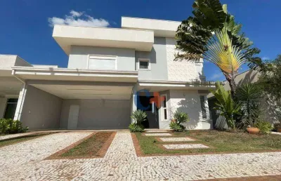 Casa com 4 dormitórios para alugar, 400 m² por r$ 12.885,00/mês - condomínio residencial athenas - paulínia/sp