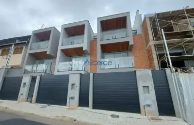 Casas nova com 3 quartos, varanda gourmet no santa catarina
