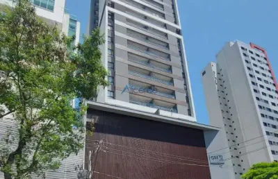 Studio com varanda gourmet, garagem  e lazer na cobertura