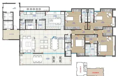 Luxo: apartamento com 04 suítes e 04 vagas de garagem no santa helena