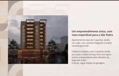 Lançamento no são pedro, cobertura dúplex 3 quartos com elevador.