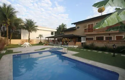 Casa com 4 dormitórios à venda, 360 m² por r$ 5.800.000,00 - condomínio hanga roa - bertioga/sp