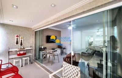 Apartamento com 3 dormitórios à venda, 120 m² por r$ 750.000,00 - pitangueiras - guarujá/sp