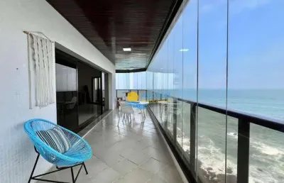 Apartamento com 4 dormitórios à venda, 256 m² por r$ 1.950.000,00 - jardim astúrias - guarujá/sp