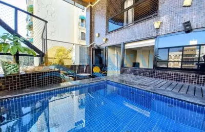 Cobertura com 4 dormitórios à venda, 300 m² por r$ 2.000.000,00 - pitangueiras - guarujá/sp