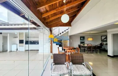 Cobertura com 4 dormitórios à venda, 334 m² por r$ 990.000,00 - jardim astúrias - guarujá/sp