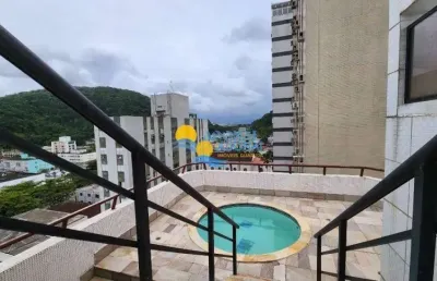 Cobertura com 3 dormitórios à venda, 180 m² por r$ 900.000,00 - pitangueiras - guarujá/sp