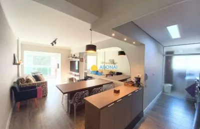 Apartamento com 2 dormitórios à venda, 80 m² por r$ 735.000,00 - pitangueiras - guarujá/sp