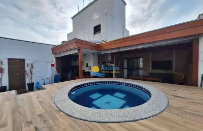 Cobertura com 2 dormitórios à venda, 210 m² por r$ 885.000,00 - jardim astúrias - guarujá/sp