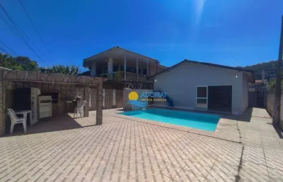 Casa com 3 dormitórios à venda, 156 m² por r$ 620.000,00 - balneário praia do pernambuco - guarujá/sp