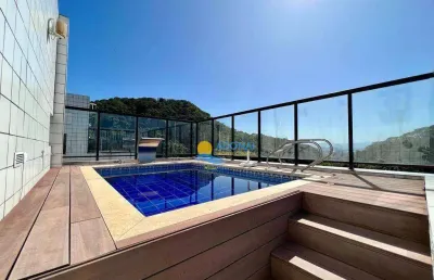 Cobertura com 4 dormitórios à venda, 280 m² por r$ 2.100.000,00 - pitangueiras - guarujá/sp