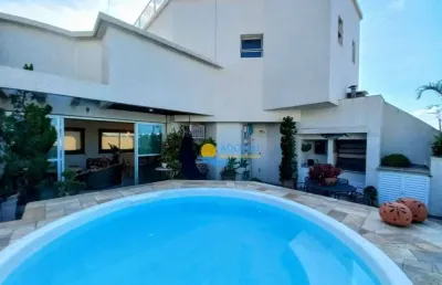Cobertura com 3 dormitórios à venda, 196 m² por r$ 900.000,00 - jardim astúrias - guarujá/sp